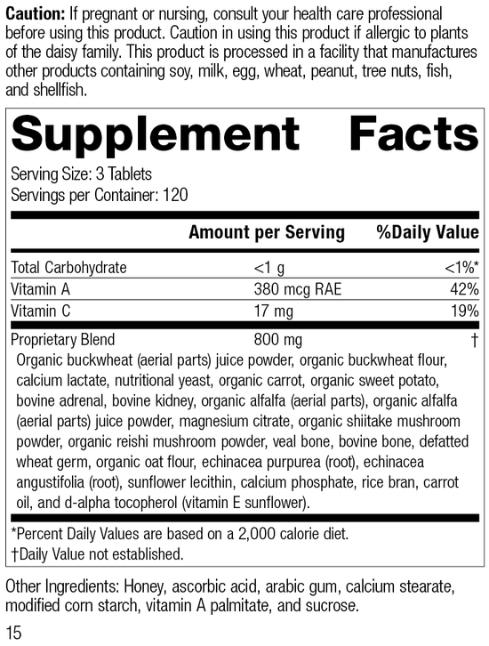 Cataplex® A-C-P, 360 Tablets, Rev 14 Supplement Facts