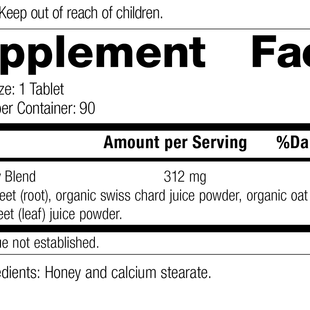 
                  
                    Betafood®, 90 Tablets, Rev 17 Supplement Facts
                  
                