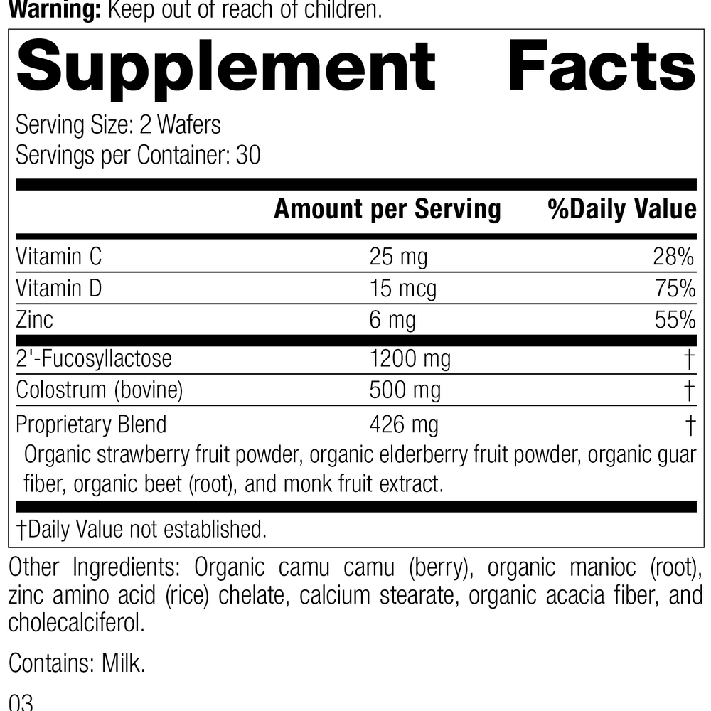 
                  
                    SP Children's Immune, 60 Wafers, Rev 02 Supplement Facts Image
                  
                