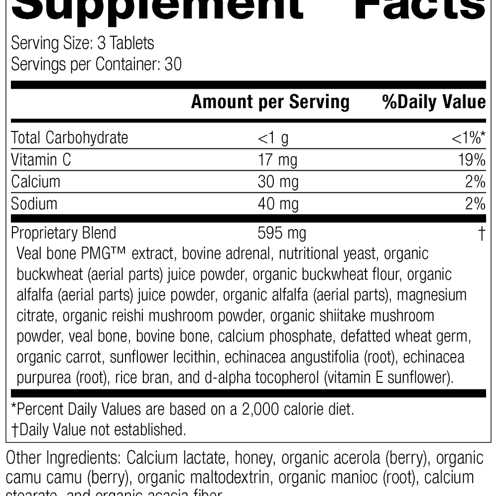 
                  
                    Cataplex® C, 90 Tablets, Rev 20 Supplement Facts
                  
                