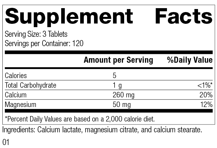 
                  
                    Rev 01 Supplement Facts
                  
                