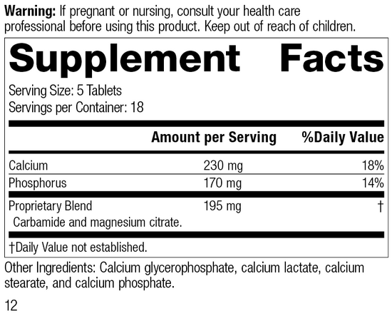 Calsol®, 90 Tablets, Rev 11 Supplement Facts