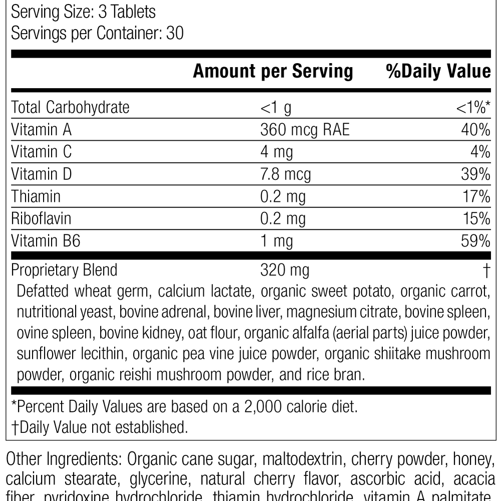 
                  
                    Catalyn® Chewable, 90 Tablets, Rev 18 Supplement Facts
                  
                