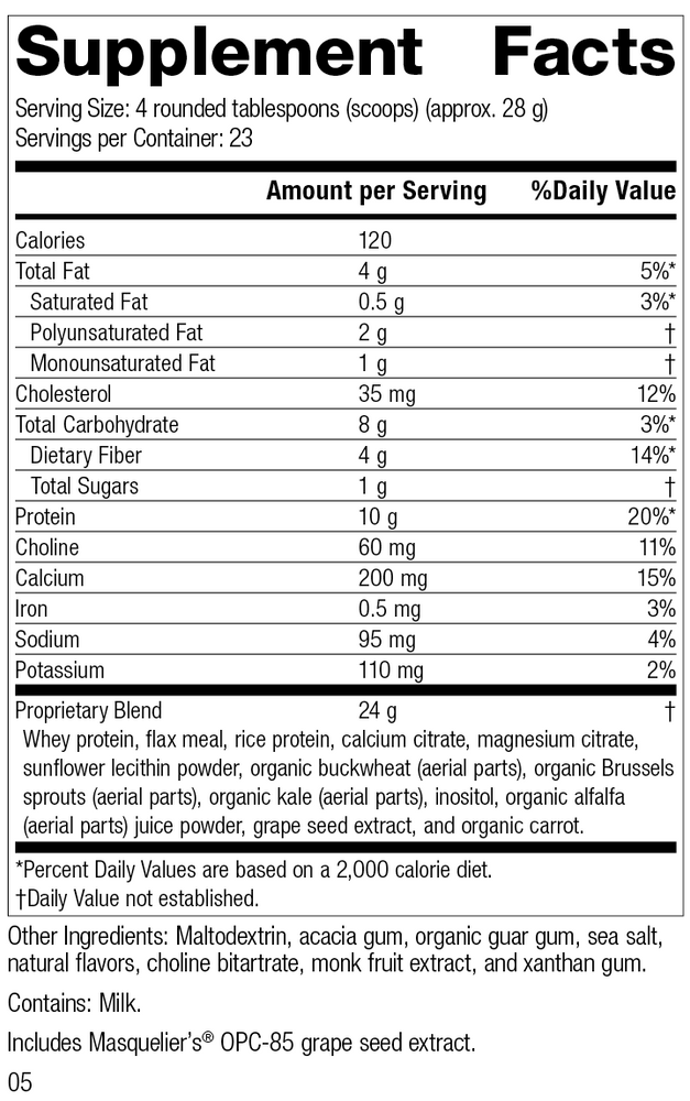 
                  
                    SP Complete® Vanilla, 23 oz., Supplement Facts
                  
                