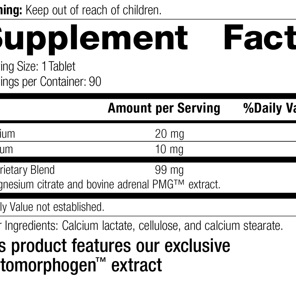 
                  
                    Drenatrophin PMG®, 90 Tablets, Rev 17 Supplement Facts
                  
                
