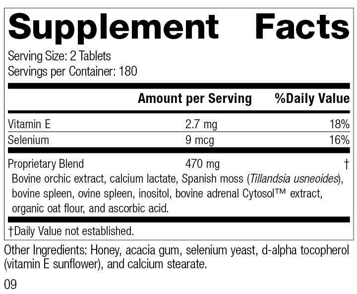 Cataplex® E2, 360 Tablets, Rev 09 Supplement Facts