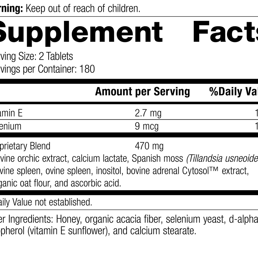 
                  
                    Cataplex® E2, 360 Tablets, Rev 09 Supplement Facts
                  
                