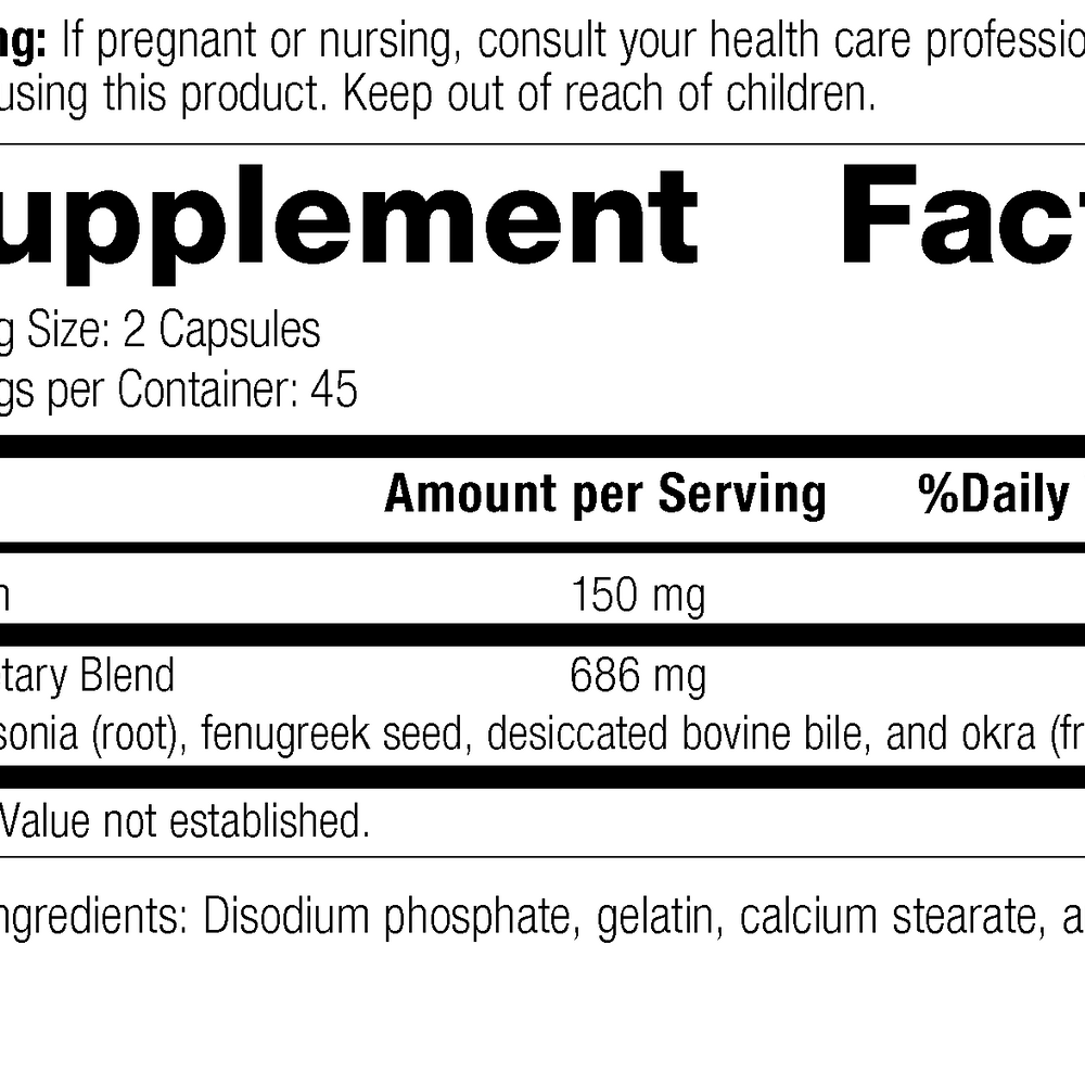 
                  
                    Fen-Cho®, 90 Capsules, Rev 05 Supplement Facts
                  
                