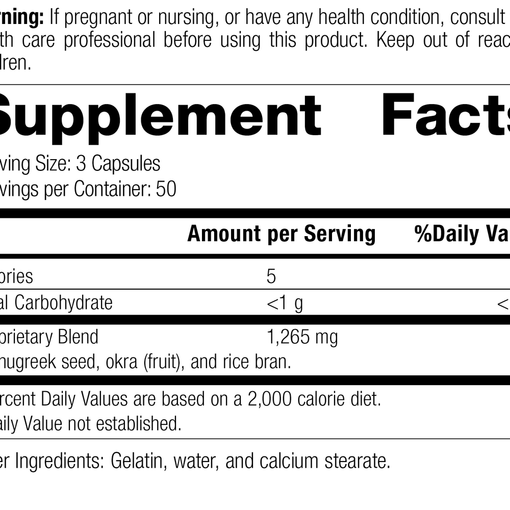 
                  
                    Fen-Gre®, 150 Capsules, Rev 14 Supplement Facts
                  
                