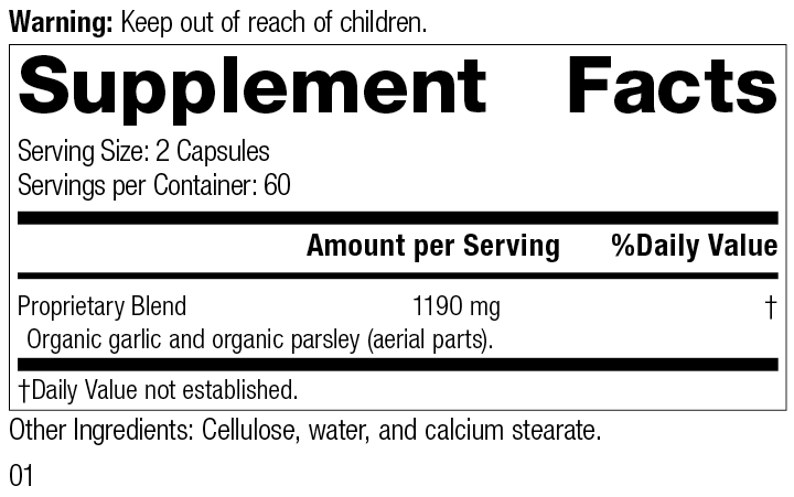 
                  
                    Garlic, 90 Capsules, Rev 11 Supplement Facts
                  
                