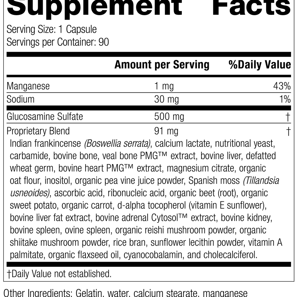 
                  
                    Glucosamine Synergy®, 90 Capsules, Rev 16 Supplement Facts
                  
                