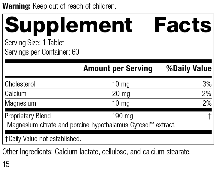 
                  
                    4875 Hypothalmex R14 Supplement Facts
                  
                