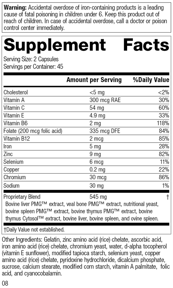 
                  
                    Immuplex®, 90 Capsules, Rev 06 Supplement Facts
                  
                