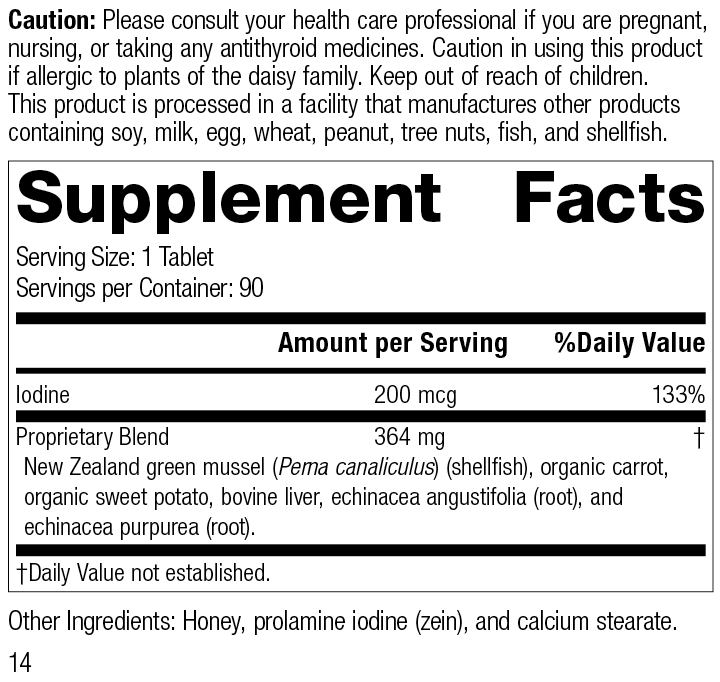 Iodomere®, 90 Tablets, Rev 14 Supplement Facts