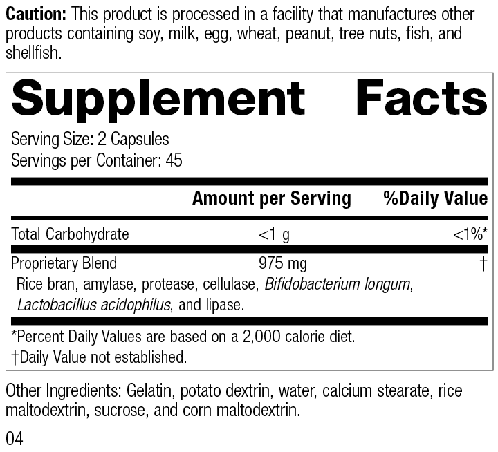 
                  
                    Lact-ENZ 5130 Rev 04 Supplement Facts
                  
                