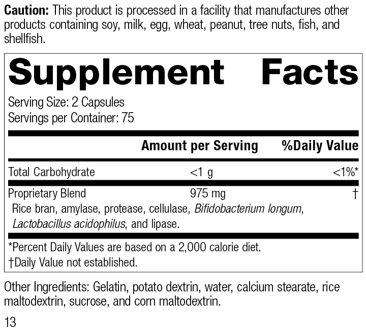 
                  
                    5135 Lact-Enz Rev 13 Supplement Facts
                  
                