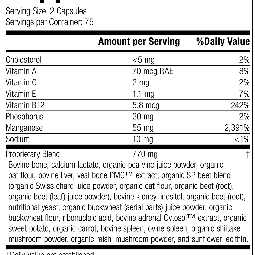 
                  
                    Ligaplex® I, 150 Capsules, Rev 36 Supplement Facts
                  
                