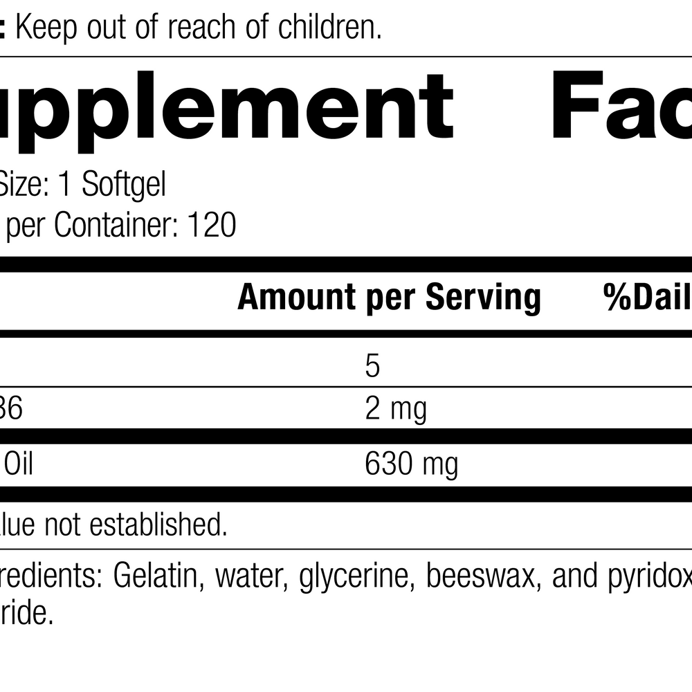 
                  
                    Flax Oil with B6, formerly known as Linum B6 5340-8.0 Supplement Facts
                  
                