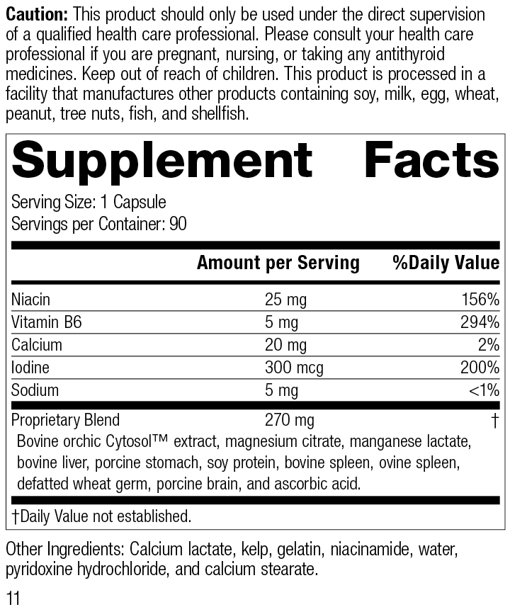 
                  
                    Min-Chex®, 90 Capsules, Rev 11 Supplement Facts
                  
                