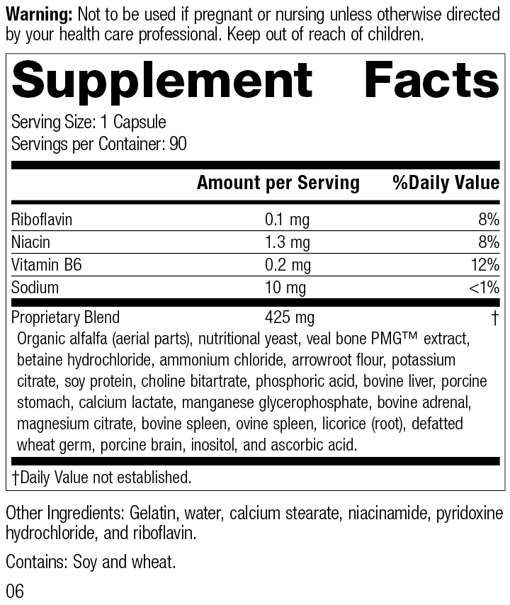 
                  
                    Ostarplex®, 90 Capsules	, Rev 06 Supplement Facts
                  
                