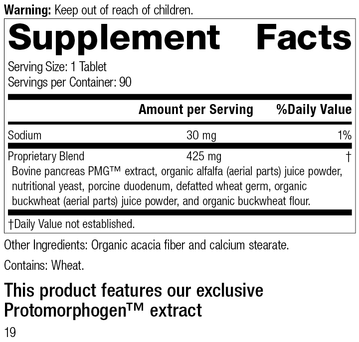 
                  
                    6650 Pancreatrophin PMG-R18 Supplement Facts
                  
                