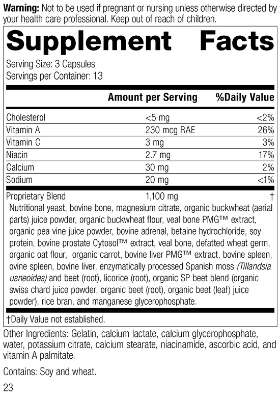 Rumaplex®, 40 Capsules, Rev 23 Supplement Facts