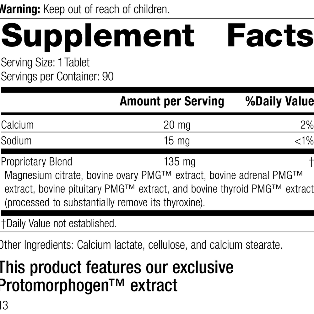 
                  
                    Symplex® F, 90 Tablets, Rev 12 Supplement Facts
                  
                