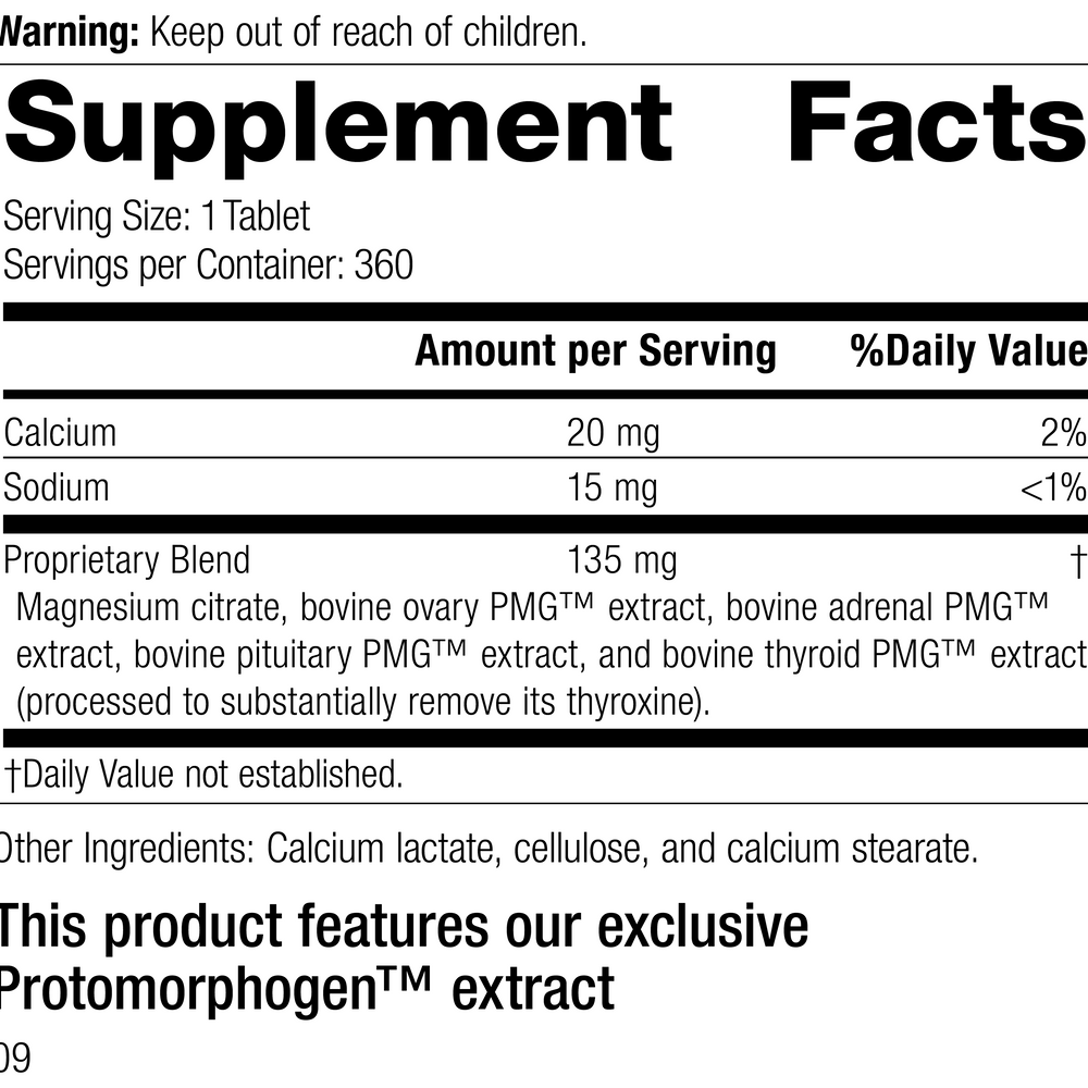 
                  
                    Symplex® F, 360 Tablets, Rev 08 Supplement Facts
                  
                