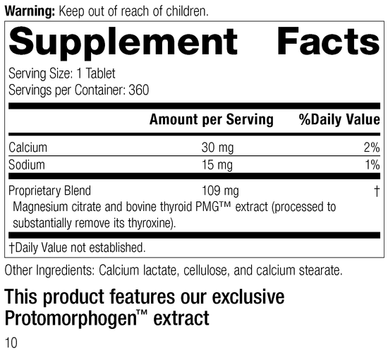 8030 Thytrophon PMG R09 Supplement Facts