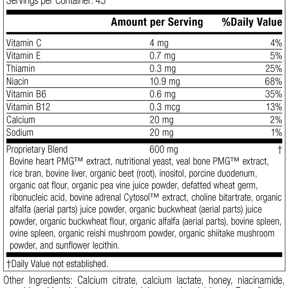 
                  
                    Vasculin®, 90 Tablets, Rev 15 Supplement Facts
                  
                