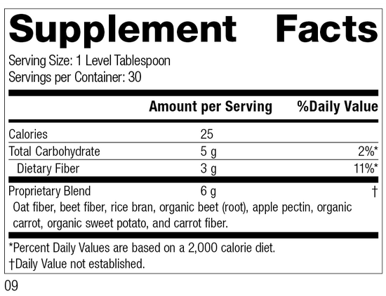 8335 Whole Food Fiber R09 Supplement Facts