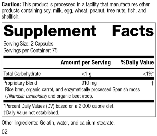 8445 Zymex R02 Supplement Facts