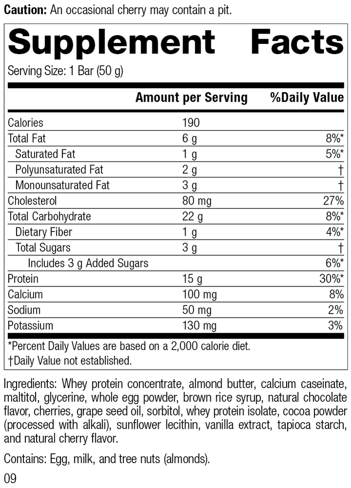 
                  
                    StandardBar®-Cocoa Cherry, Rev 07 Supplement Facts
                  
                