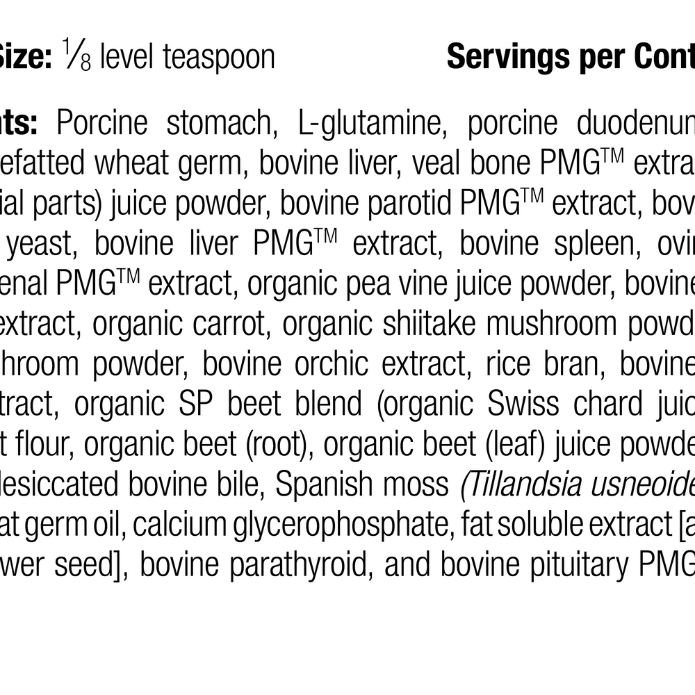 
                  
                    Canine Enteric Support, 30 g, Rev 08 Supplement Facts
                  
                