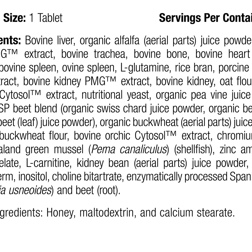 
                  
                    Feline Whole Body Support, 90 tablets, Rev 05 Supplement Facts
                  
                