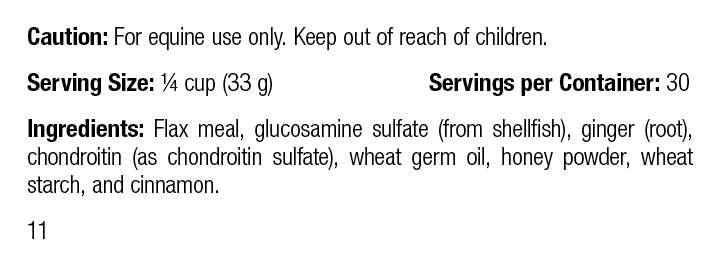 
                  
                    Equine Mobility Support, Rev 10 Supplement Facts
                  
                