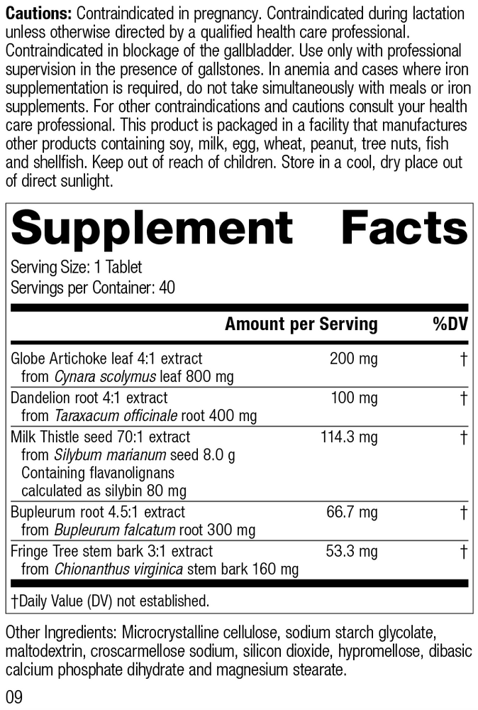 
                  
                    Livton® Complex, 40 Tablets, Rev 09 Supplement Facts
                  
                