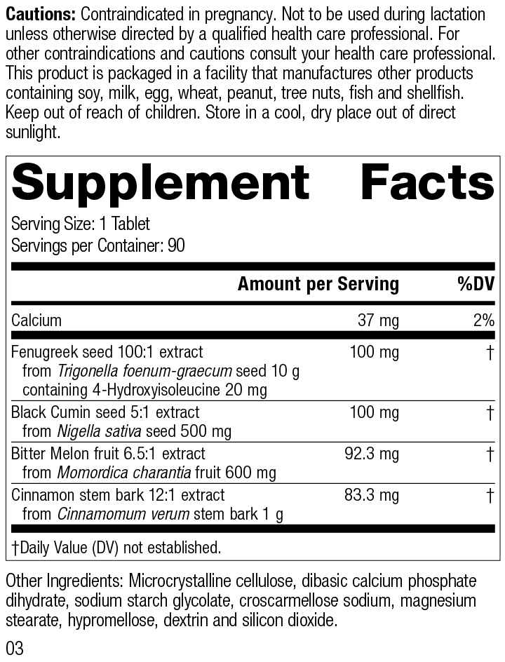 Metabol Complex, 90 Tablets, Rev 03 Supplement Facts