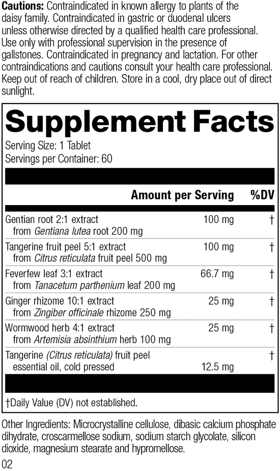 DiGest Forte, 60 Tablets, Rev 02 Supplement Facts