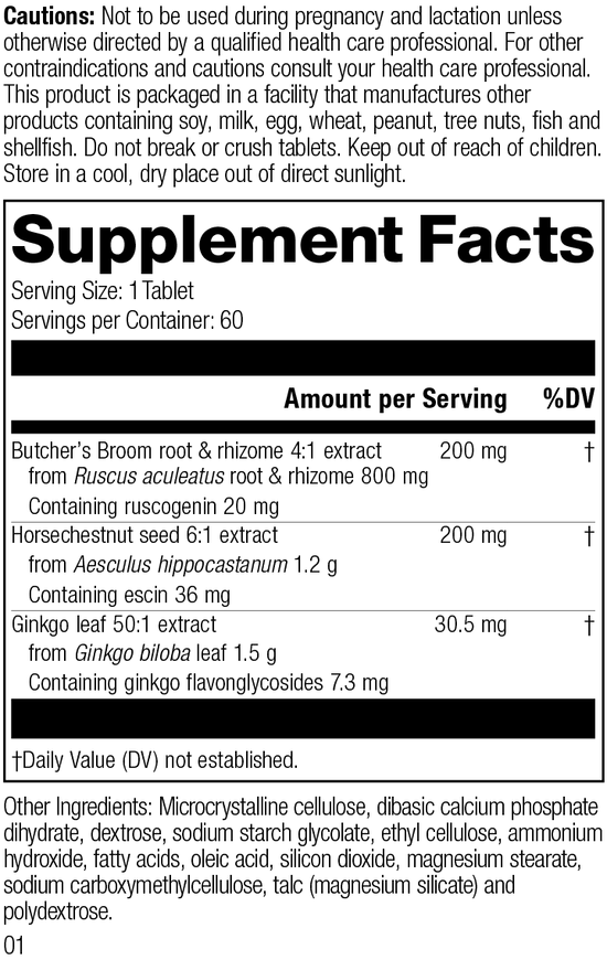 Vascular Care Complex, Rev 01 Supplement Facts