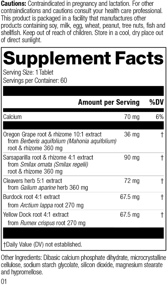 supplement fact label