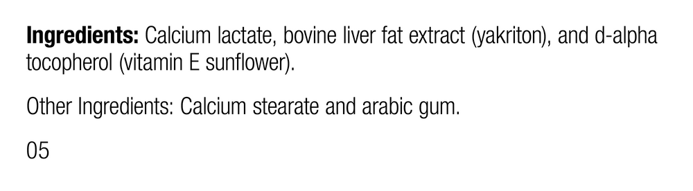 
                  
                    VF Antronex® for Pets, 90 Tablets, Rev 05 Supplement Facts
                  
                