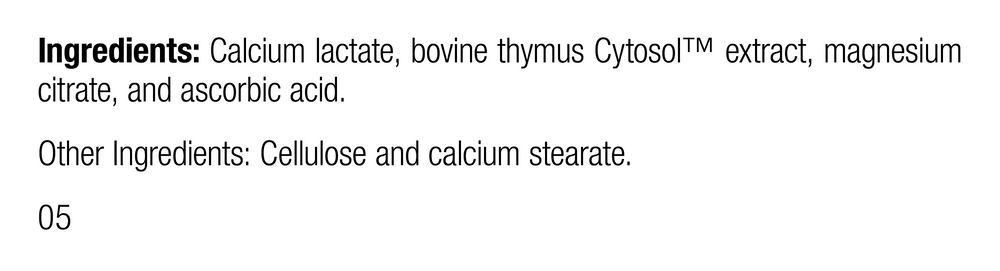 
                  
                    VF Thymex® for Pets, 90 Tablets, Rev 05 Supplement Facts
                  
                